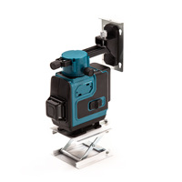 Marqueur laser infrarouge industriel vert 12 lignes pour murs et sols, intérieur/extérieur, largeur de ligne 2 mm, alimenté par batterie au lithium