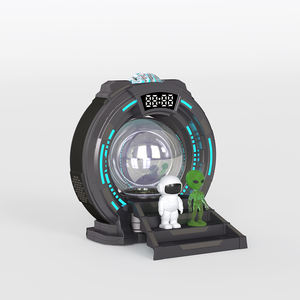 Réveil à bruit blanc avec affichage numérique de l'heure, projection LED de boule de plasma aurore à changement de couleur, contrôle manuel/télécommande, taille moyenne - Product Image 1