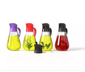 Auto Flip Bottles Sauce Bottle Plastic Glass Cooking Oil Screw Lid For Kitchen