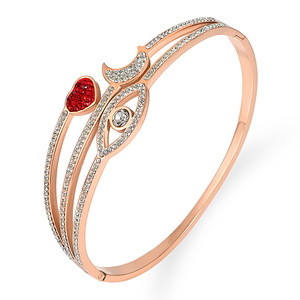 Trendiges Mond- & Herz-Kristall-Armreif aus 316L Stahl, Hypoallergen, Anti-Allergie, Offener Armreif für Mädchen und Frauen, Modeschmuck-Geschenk - Product Image 4