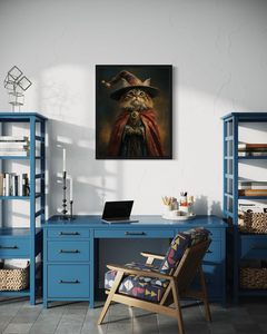Pintura <span class=keywords><strong>de</strong></span> retrato <span class=keywords><strong>de</strong></span> Humor personalizado <span class=keywords><strong>de</strong></span> gato victoriano y arte <span class=keywords><strong>de</strong></span> pared, arte <span class=keywords><strong>de</strong></span> pared, decoración del hogar, ilustraciones felinas, regalo para amantes <span class=keywords><strong>de</strong></span> las mascotas, fábrica al por mayor - Product Image 1