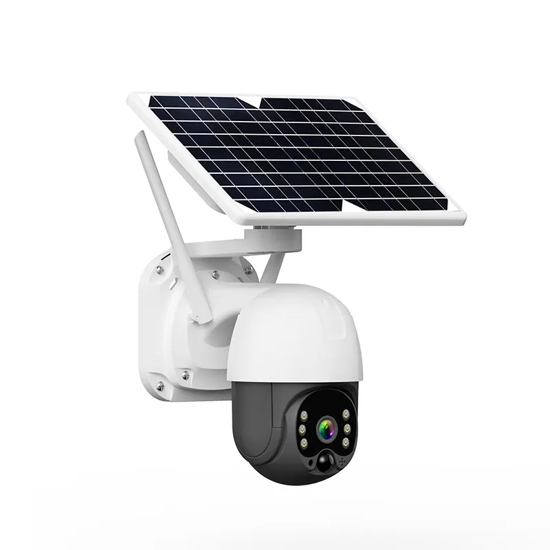 Cámara de vigilancia solar para exteriores, monitor remoto panorámico de 360 grados, bajo consumo de energía, 4g