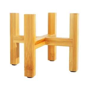 Soporte para macetas de madera, bandejas cuadradas de pino hechas a mano para plantas de interior y balcón del hogar - Product Image 5