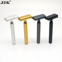Rasoir de sécurité de luxe à double lame en aluminium CNC durable pour barbier