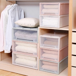 Kotak penyimpanan Laci plastik, Laci <span class=keywords><strong>Organizer</strong></span> rumah tangga laci loker portabel dapat ditumpuk untuk pakaian <span class=keywords><strong>Bra</strong></span> lemari stok tersedia - Product Image 2