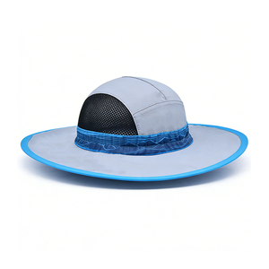 UV Protection Wide Brim Sun Hat for Women Breathable Mesh Fishing Hat Foldable Outdoor Beach Cap with <b>Adjustable</b> <b>Strap</b> - Product Image 6