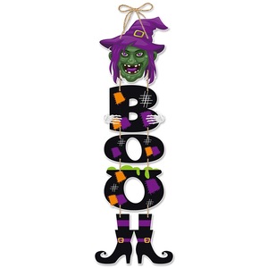 Set Decorazioni <span class=keywords><strong>Halloween</strong></span> da Appendere: Testa di Strega, Lettere 'Boo', Insegna 'Happy <span class=keywords><strong>Halloween</strong></span>', Gatto, Zucca, <span class=keywords><strong>Scheletro</strong></span>, Stivali, Striscione per Festa Spettrale - Product Image 6