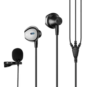 Tai Nghe Có Dây 3.5Mm Loại C Phát Sóng Trực Tiếp K Bài Hát Chơi Game Tai Nghe Âm Bass Nặng Trong Tai Tai Tai Nghe Với Lavaliers Microphone