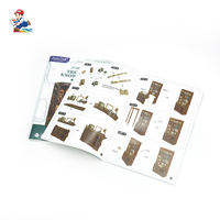 Brochure personnalisée en papier couché 3D avec impression UV et reliure agrafée pour feuille de spécifications