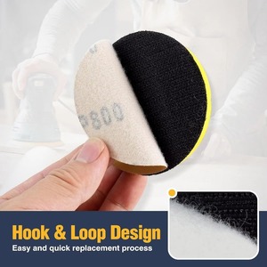 50 Discos de Lijado de 3 Pulgadas con Velcro, Grano 800, para Lijadora Orbital, Almohadilla de Lijado Orbital de Óxido de Aluminio - Product Image 3