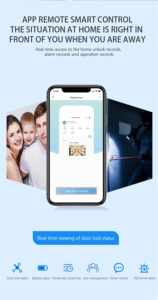 Serratura Intelligente per Porta in Legno con Controllo Remoto App Tuya Riconoscimento Facciale 3D Videocitofono Chiave Digitale Materiale in Lega di Alluminio WiFi - Product Image 2