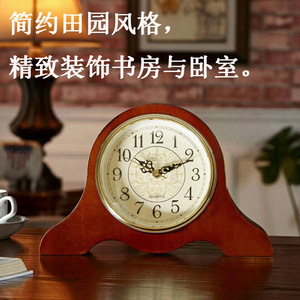 Solid Wood <b>Table</b> <b>Clock</b> Circular Quartz Movement Desktop <b>Clock</b> Furniture Colored Face - Product Image 5