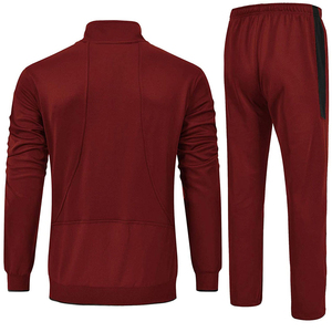 Ensemble de survêtement décontracté pour homme en coton épais avec sweat à capuche zippé, pantalon de jogging coupe oversize et coupe-vent - Product Image 3