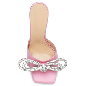 Sıcak satış yay yüksek topuk katır zarif kadın yaz topuk sandalet - Product Image 3