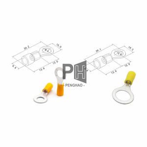 Connecteur <span class=keywords><strong>de</strong></span> <span class=keywords><strong>fil</strong></span> <span class=keywords><strong>de</strong></span> câble électrique isolé par borne à sertir à anneau rouge M3-M8 professionnel pour OEM d'applications robustes 22-16AWG - Product Image 5