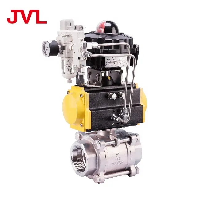 JVL cf8m 1000 wog 3 piece Pneumatic ball valve