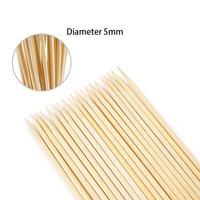 Brochettes de barbecue en bambou naturel de qualité alimentaire, pointues, biodégradables, portables, pour grillades au charbon de bois, fabriquées en Chine