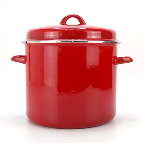 12 <span class=keywords><strong>Quart</strong></span> men trên cổ phiếu thép nồi/stockpot cảm ứng tuyệt vời cho hải sản súp nước sốt công suất lớn men Chứng Khoán nồi với nắp - Product Image 3