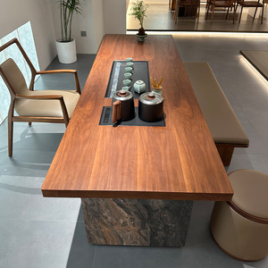 Set di Tavolini da Caffè Giapponesi Moderni di Alta Qualità in Legno per Soggiorno, Grande Formato, Ecologici - Product Image 2