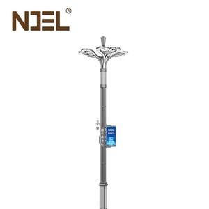 Palo per Illuminazione Intelligente con Telecamera CCTV, Display LED WiFi, Altezza 9M, Temperatura <span class=keywords><strong>Colore</strong></span> Automatica, Dimmerabile, Impermeabile IP65, Palo per Illuminazione Stradale, Garanzia 5 Anni - Product Image 1