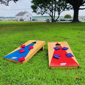 Juego de Cornhole de Madera Portátil, Clásico, Personalizable, Resistente, para Exteriores, Alquiler de Equipos para Juegos de Carnaval - Product Image 1
