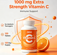Complément Alimentaire Vitamine C Extra Fort 1000 mg pour Adultes et Adolescents, Soutien Immunitaire, 120 Comprimés, Cure de 120 Jours