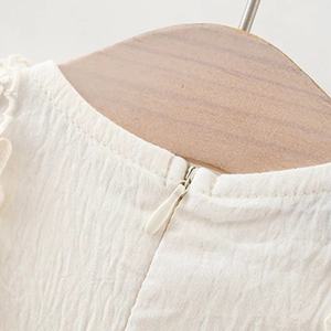 Nouvelle robe d'été pour filles avec nœud Design manches volantes princesse dentelle col rond Style coréen motif 3D bambou panier sac - Product Image 6