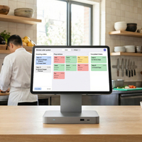 Tablette Android NFC 12 pouces, système d'affichage de cuisine KDS, intégration POS, WiFi LAN, tablette commerciale pour restaurant