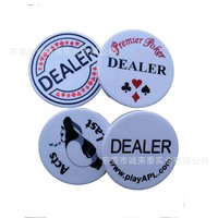 Jetons de poker ABS 50 mm à prix direct usine avec design à barre longue-courte, surface lisse, logo personnalisable – Jetons de casino pour Big Blind et Small Blind