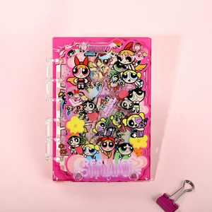 Cuaderno Acrílico de las Chicas Powerpuff, Cuaderno de Hojas Sueltas <span class=keywords><strong>A7</strong></span> con Personajes de Dibujos Animados, Perlas Decorativas de PVC, Éxito de Ventas en Estados Unidos - Product Image 2