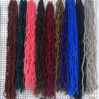 BELEZA Nu Locs 24 pouces 110G Extensions de cheveux tressés souples, Locs Déesse, Dreadlocks, en filament basse température, colorées et tendance, qualité usine