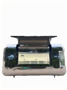 Camión <span class=keywords><strong>de</strong></span> <span class=keywords><strong>Comida</strong></span> Móvil Estable <span class=keywords><strong>de</strong></span> Cuatro Ruedas <span class=keywords><strong>de</strong></span> Acero Inoxidable con Gran Toldo para Servir, Máquina <span class=keywords><strong>de</strong></span> Espresso, Vitrina para Pastelería y Rastreo GPS - Product Image 2