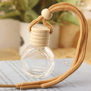 Nhà Máy Giá 10Ml Vòng Thủy Tinh Treo Khuếch Tán Chai Với Gỗ Nắp Golen Bông Sợi Dây Thừng Bằng Gỗ Bìa Xe Mùi Hương Chai Khuếch Tán - Product Image 4