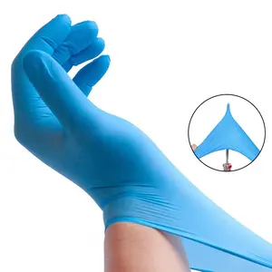 Wholesale Hot Sale Latex Disposable Gloves Exam Powder Free Custom Logo Package Printing Biodegradable Disposable Nitrile Gloves