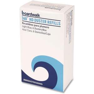 Recharges de plumeaux en microfibre HD 360 Boardwalk 96494-BWK bleu clair, 24 par carton, jetables, avec fibres douces et moelleuses - Product Image 2