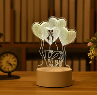 Nouvelle Lampe de Chevet LED USB 3D Illusion Photo Personnalisée Créative Anime en Acrylique pour Chambre d'Enfant