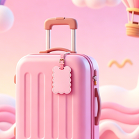 Étiquette de bagage en cuir PU de luxe personnalisée avec logo, forme ondulée, boucle métallique dorée, cadeau pour carte d'embarquement