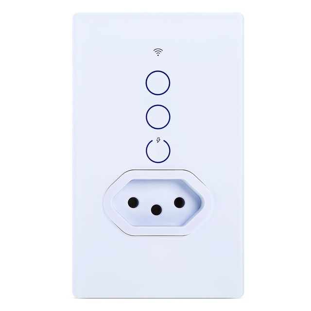JRUMP Brazilian Standard Smart Switch and Smart Socket Combination Wall Switch Socket Support Alexa WIFI Smart Home Luxury Tempe
