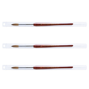 El pincel de manicura kolinsky pincel hecho a la medida de las uñas reales de cristal de madera de caoba pincel neutro tallado c - Product Image 4