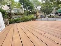 Plancher de terrasse en composite bois-plastique (WPC) anti-UV à hauteur réglable, plateforme de scène, clôture en plastique imitation bois pour patio, jardin, camping