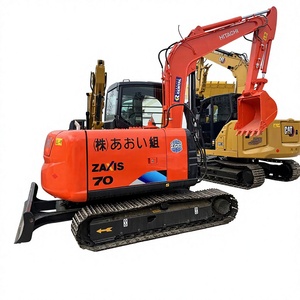 Used Hitachi ZX70 Mini Excavator 7 Ton Japan Original Compact Crawler <b>Digger</b> With Dozer Blade In Stock Shanghai - Product Image 1