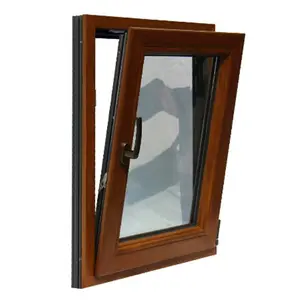 高品质和最优惠的价格隔音铝窗双折玻璃窗屏风双折铝门窗