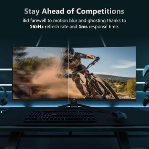 Z-EDGE UG34 34 "จอมอนิเตอร์เล่นเกมโค้งมากเป็นพิเศษ2K อัตราการรีเฟรช165Hz อัตราส่วนภาพ21:9 1ms mprt 3440x1440ความละเอียด SDI - Product Image 2