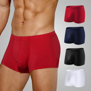 Men's <b>Boxer</b> Briefs Soft Breathable Cotton Spandex Stretch Underwear Comfort Fit Trunks <b>Custom</b> Logo OEM Wholesale - Product Image 3