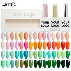Lehchis Wholesale Nail Supplies Benutzer definiertes Logo Private Label 15ml Farbe Vegan Organic Erstellen Sie Ihre eigene Marke UV Nagellack politur