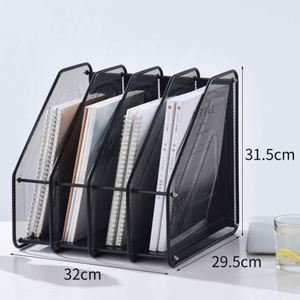 4 Sort File Sorter Organizer Metal Mesh Desktop <b>Document</b> Magazine <b>Holder</b> Vertical Upright Sections - Product Image 4