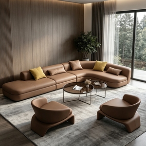 Ensemble de canapés en L OEM/ODM pour hôtels, villas, halls d'accueil, bureaux, complexes hôteliers, projets commerciaux – Canapé de luxe sur mesure, vente en gros directe usine - Product Image 2