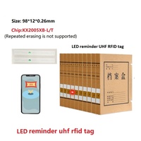 Porte-clés RFID UHF 860-960MHz Porte-clés étanche Rappel de lumière LED Inventaire Gestion du suivi des actifs Carte de contrôle d'accès