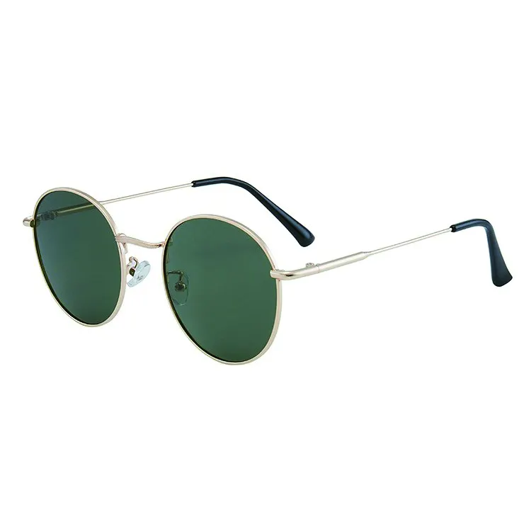 Retro Unisex Sports Metal Black Frame Uv Protection Round Frame Sunglasses Polarized Glasses