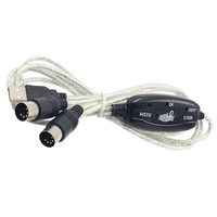 USB salida MIDI interfaz Piano teclado para PC portátil Mac cable adaptador MIDI Cable para casa estudio de música